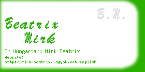 beatrix mirk business card